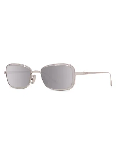 Loewe Men's 38mm Rectangle Sunglasses In Gray