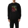 Loewe Men's Abstract Anagram Sweatshirt In Black/multicolor