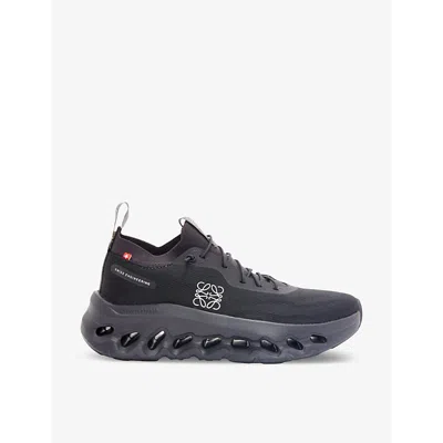 Loewe On Cloudtilt Stretch-knit Sneakers In Black