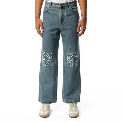 LOEWE MEN'S ANAGRAM BAGGY JEANS AF