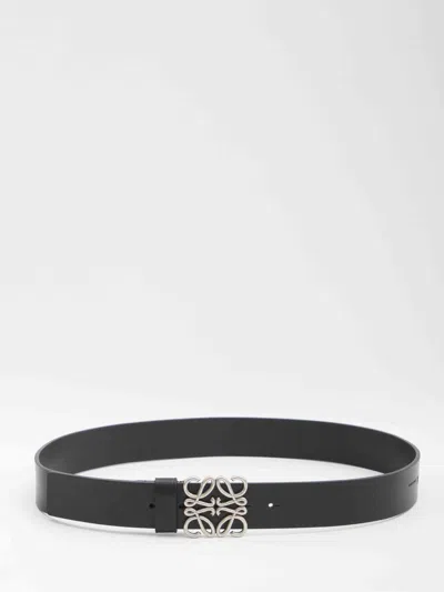 Loewe Men Anagram Chunky Belt In Black