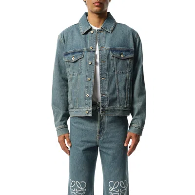 LOEWE MEN'S ANAGRAM DENIM JACKET