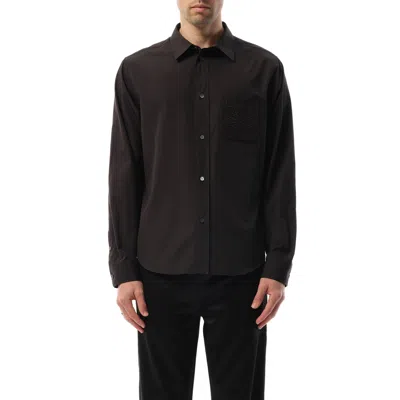 Loewe Men's Anagram Embossed Shirt In Black
