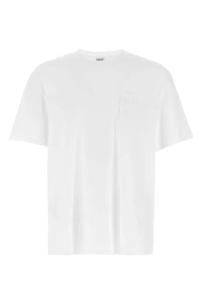 Loewe Men Anagram Embroidery T-shirt In White