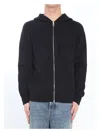 Loewe Mens Black Anagram Relaxed-fit Stretch-wool Blend Hoody In Black