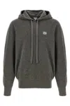 Loewe Wool Anagram Hoodie In Gray