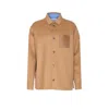 Loewe Long-sleeved Shirt Jacket In Brown