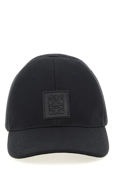 Loewe Men Anagram Patch Cap In Black