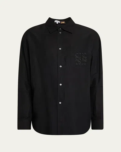 LOEWE MEN'S ANAGRAM POCKET SPORT SHIRT