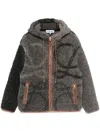 Loewe Anagram-print Hooded Jacket In Gray