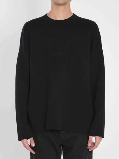 Loewe Men Anagram Sweater In Black
