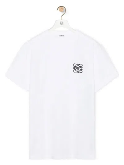 Loewe Men Anagram Regular T-shirt In White