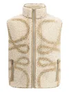 Loewe Anagram Fleece Jacquard Vest In Multi