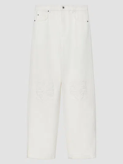 Loewe Men's Anagram-embroidered Jeans In Multi