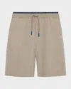 Loewe Layered Drawstring Shorts In Brown