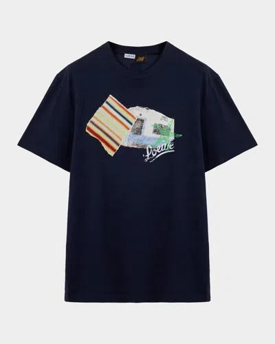 Loewe Short-sleeved T-shirt In Blue