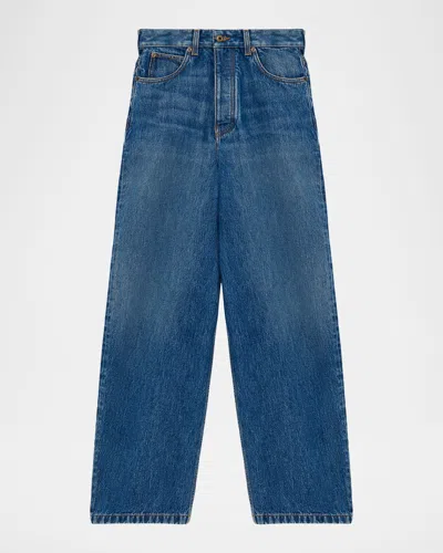 Loewe Men & Apos;s Straight Fit Cropped Jeans