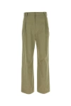 Loewe Buttoned Back Pocket Wide Leg Trousers In Green