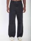 Loewe Men Baggy Anagram Denim Pants In Black