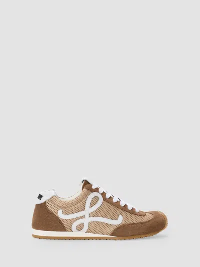 Loewe Ballet Runner 2.0 Suede-trimmed Sneakers In Multi