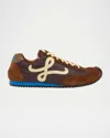 Loewe Men's Ballet Runner 2.0 Nylon And Calfskin Low-top Sneakers In Brown