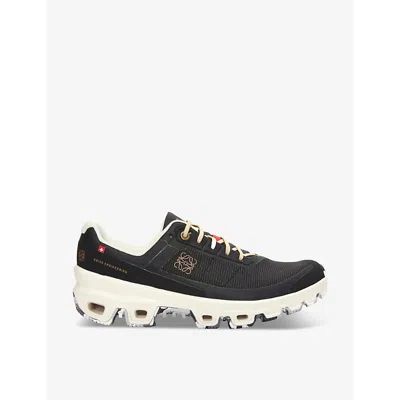 Loewe On Cloudventure Shell-trimmed Mesh Sneakers In Black