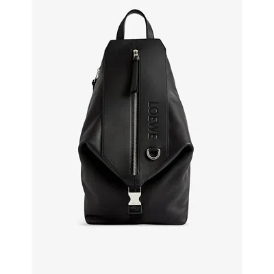 Loewe Small Convertible Backpack In Black