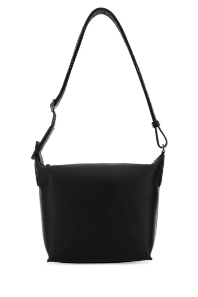 Loewe Men Black Leather Cubi Small Crossbody Bag