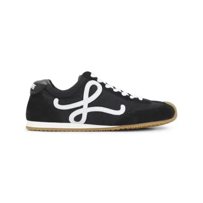 Loewe Black Logo Runner Sneakers In Animal Print