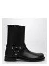 Loewe Man Ankle Boots Black Size 9 Leather In Black