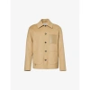 LOEWE LOEWE MEN'S CAMEL WORKWEAR BRAND-PATCH WOOL AND CASHMERE-BLEND JACKET