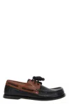 Loewe Sculpted Black Leather Shoes With Brown Accents In Multicolor