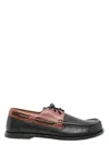 Loewe Sculpted Black Leather Shoes With Brown Accents