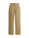 Loewe Cotton Carpenter Trousers In Cream