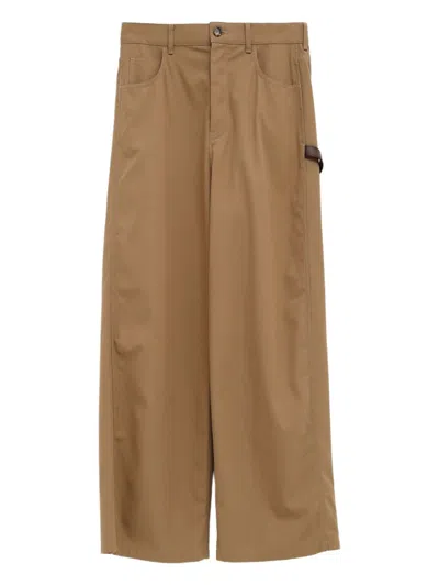 Loewe Men Carpenter Cotton Trousers In Brown