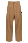 Loewe Logo Patch Straight-leg Pants In Orange