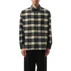 Loewe Leather-trimmed Checked Cotton-poplin Overshirt In Green/multicolor