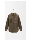 Loewe Cotton Overshirt In Green