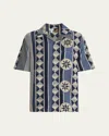 Loewe Mens Blue Multicolor Ibiza Graphic-pattern Cotton-blend Terry Shirt In Blue