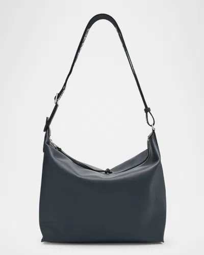 Loewe Men's Cubi Crossbody Bag In Calfskin In Deep Navy