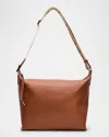 Loewe Men's Cubi Crossbody Bag In Calfskin In Tan