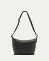 Loewe Small Cubi Crossbody Bag In Supple Grained Calfskin In Black