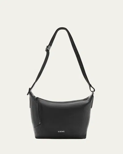 LOEWE MEN'S CUBI SMALL CROSSBODY BAG IN GRAINED CALFSKIN