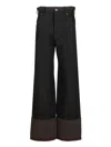 Loewe Straight-leg Turn-up Jeans In Black