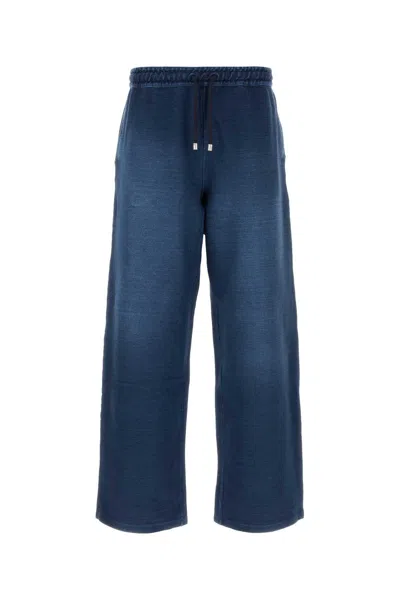 Loewe Men Denim Blue Stretch Cotton Joggers