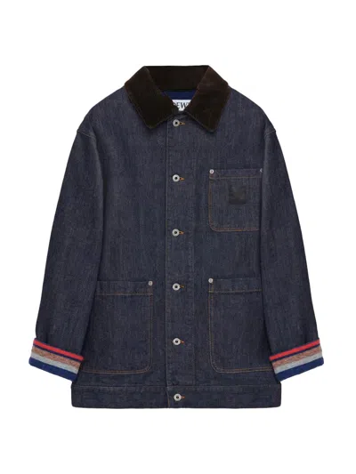 LOEWE MEN'S DENIM CHORE JACKET