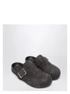 Loewe Mud Suede Ease Buckle Slippers