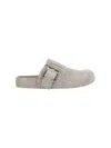 Loewe Textured Surface Slip-on Slippers In Gray