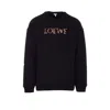 Loewe Logo Embroidery Crewneck Sweatshirt In Black