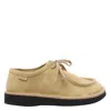 Loewe Faro Lace Up Shoes In Suede Calfskin In Orange